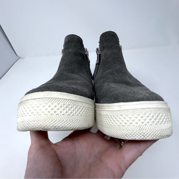 Steve Madden “Madden Wedgie” Gray Leather/Suede Booties – Size 8 - Picture 6 of 10